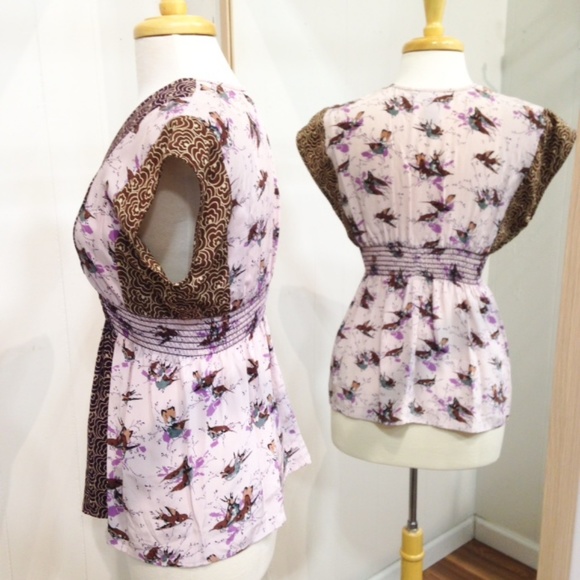 SOLD Anthropologie Corey Lynn Calter Bird Blouse - Picture 3 of 8